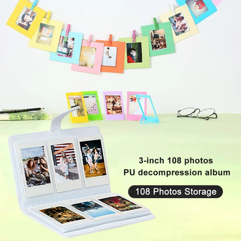 The Pocket Memoir – Green Edition | Mini 3-Inch Polaroid Album by Polaroidelan Studios Holds 12 instant memories. Perfect for Fujifilm Instax Mini, Polaroid Go & more.